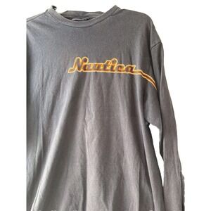 Authentic Vintage Nautica Long Sleeve T Shirt Navy Blue Sz XL